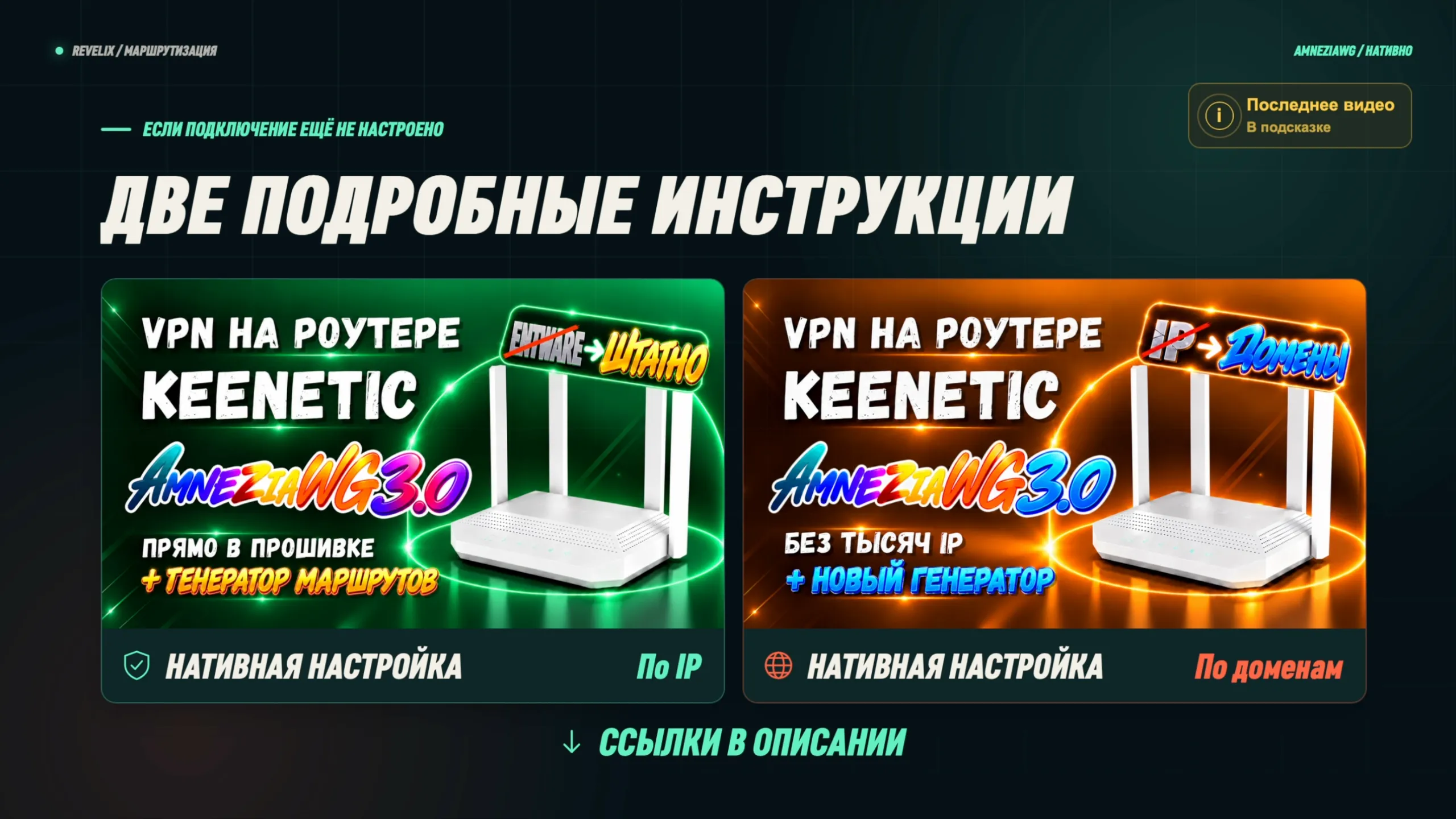 Две подробные инструкции по нативной настройке AmneziaWG 3.0: маршрутизация по IP и по доменам