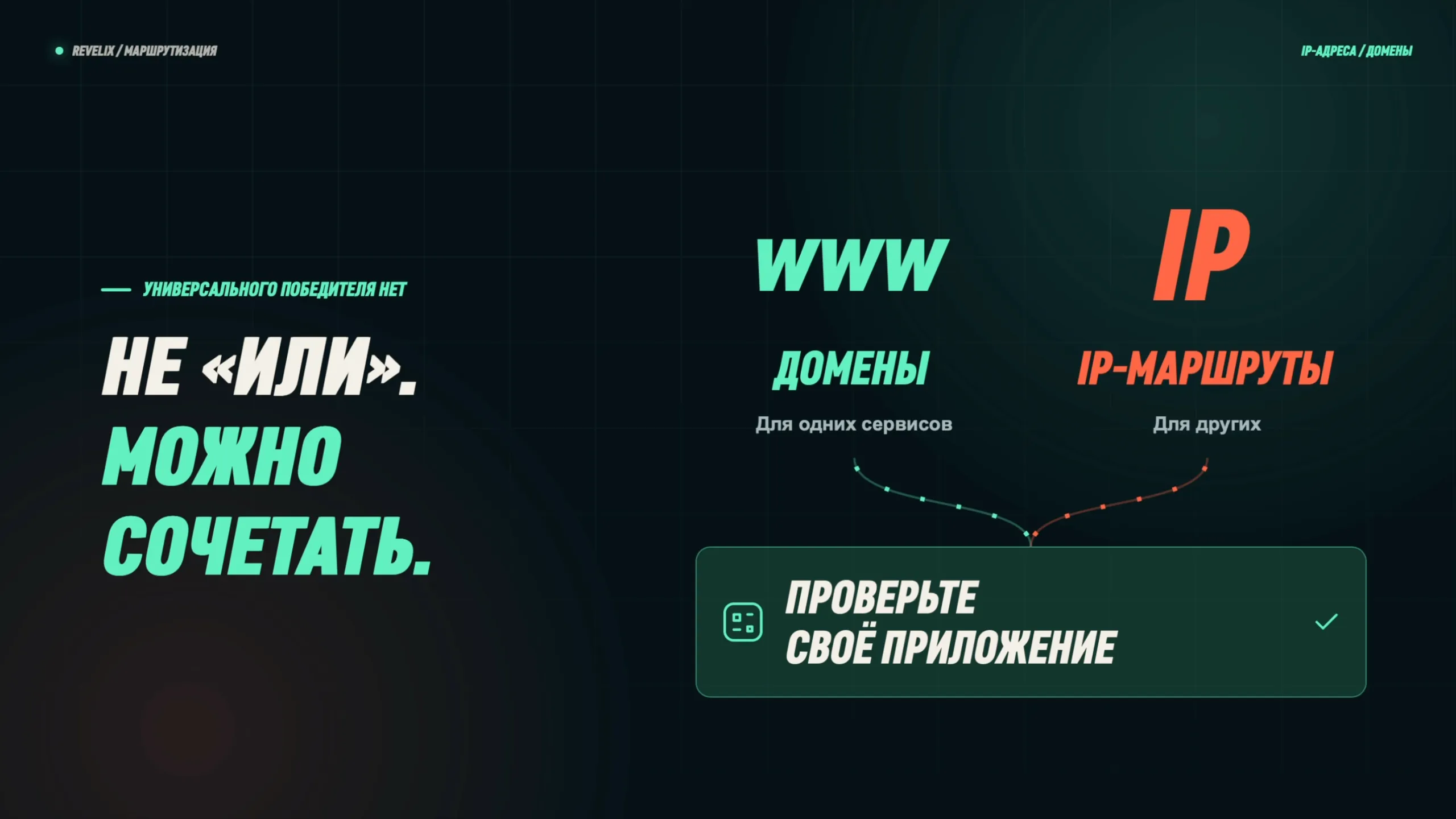 Не «или», а можно сочетать: домены для одних сервисов, IP-маршруты для других — проверьте своё приложение
